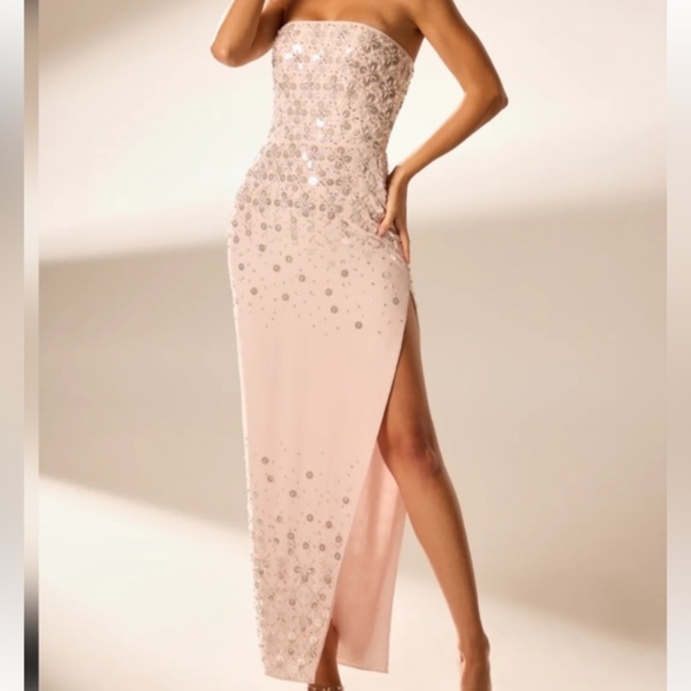 Oh Polly Alcyone Embellished Maxi Dress